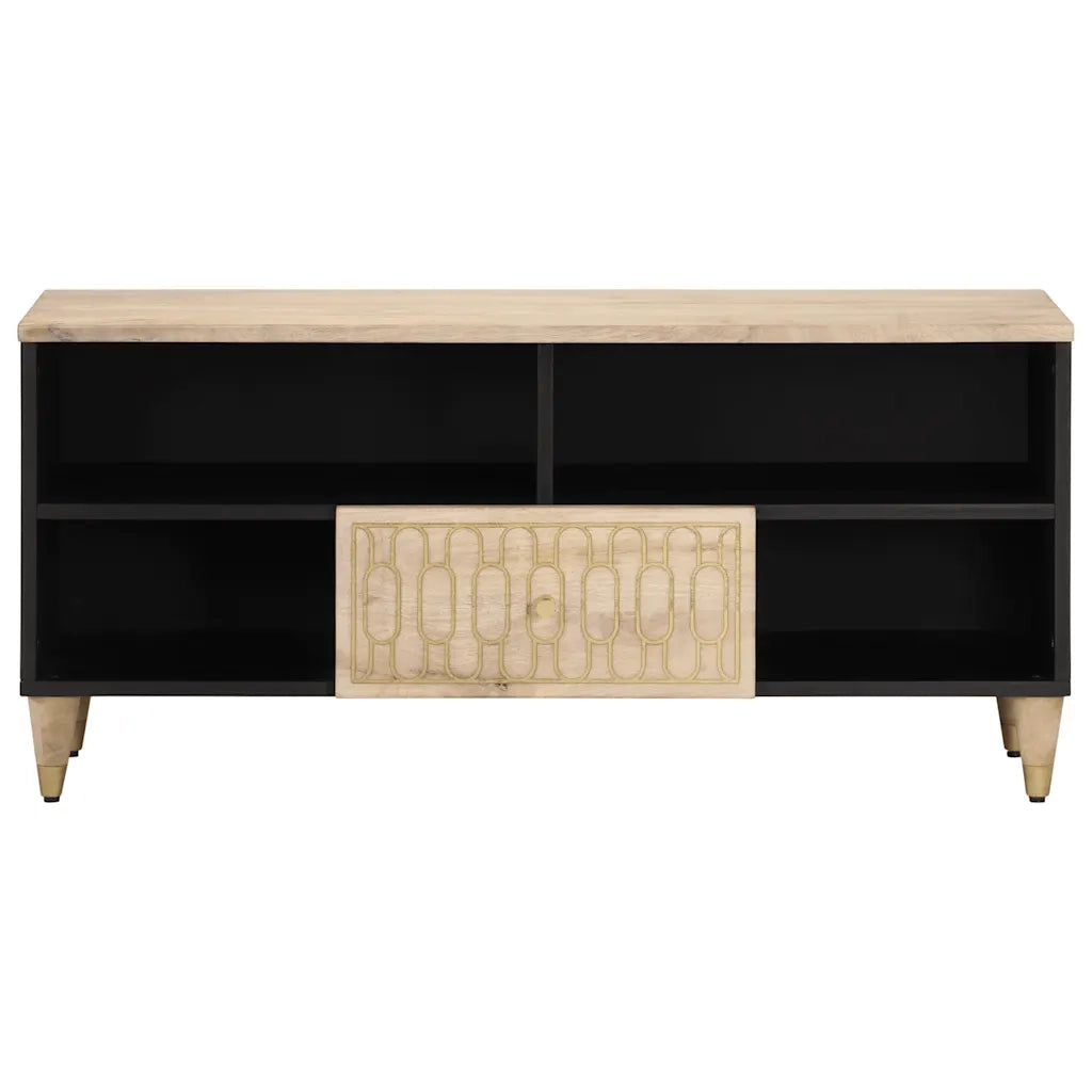 Mobile Porta TV 100x33x46 cm in Legno Massello di Mango 358264