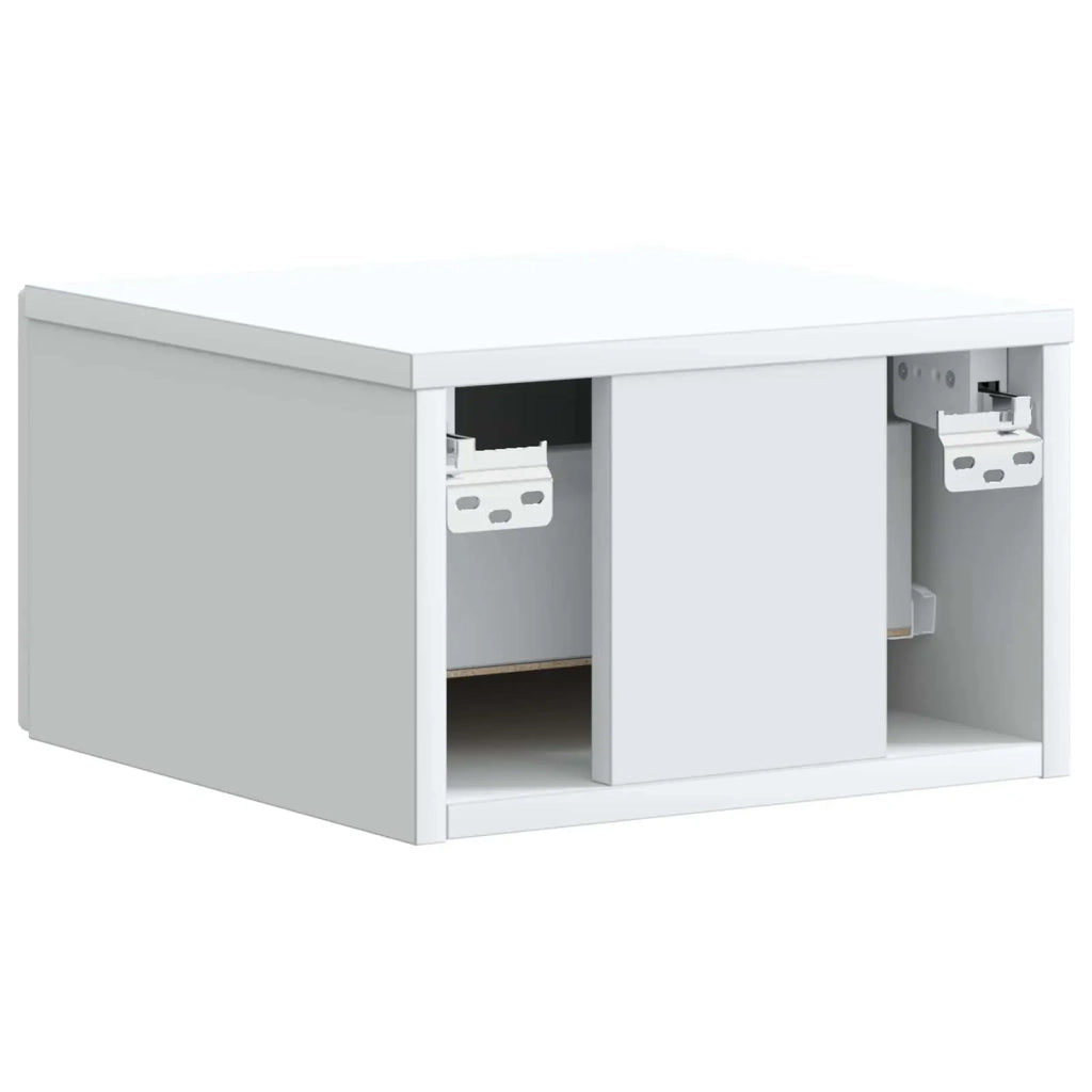 Mobiletto da notte a muro 2 pcs Bianco 34,5 x 33 x 20 cm 898936