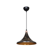 Lampada a sospensione Kalyon metallo nero oro ASZ1650 EFFEZ