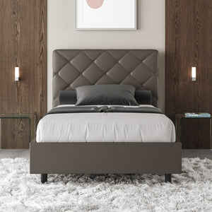 Letto 1 Piazza e Mezzo 120x190 cm Senza Rete Priya Cappuccino