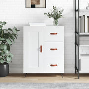 Credenza-Buffet-Armadio da cucina Bianca 69,5x34x90 cm in Legno Multistrato 504162