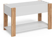 Scaffale per bambini Malia, Bianco/Artisan, 80 x 46 cm, per la conservazione di libri, giocattoli e raccoglitori