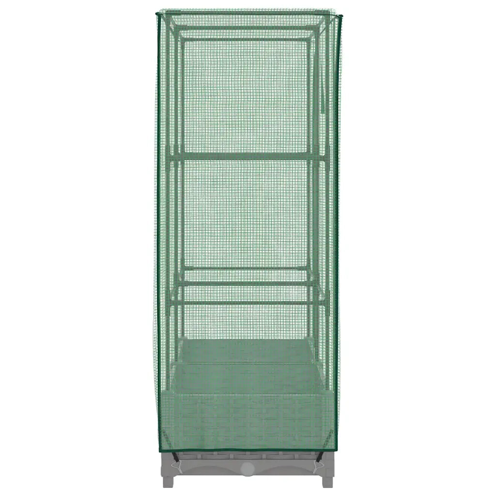 Fioriere | Cassetta per fiori | Letto Rialzato con Copertura Serra Effetto Rattan 80x40x123 cm