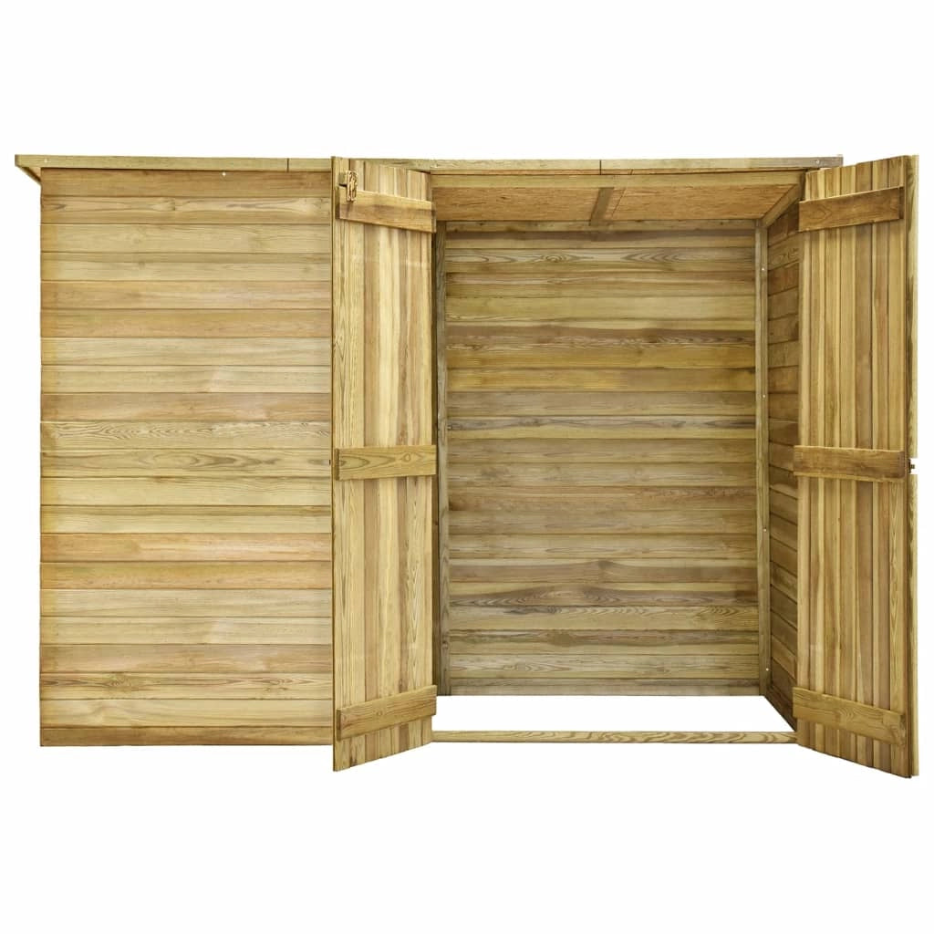 Casetta da giardino baita ripostiglio casetta da esterno robusta casetta per attrezzi 232 x 110 x 170 cm legno di pino impregnato marrone 02_0022161
