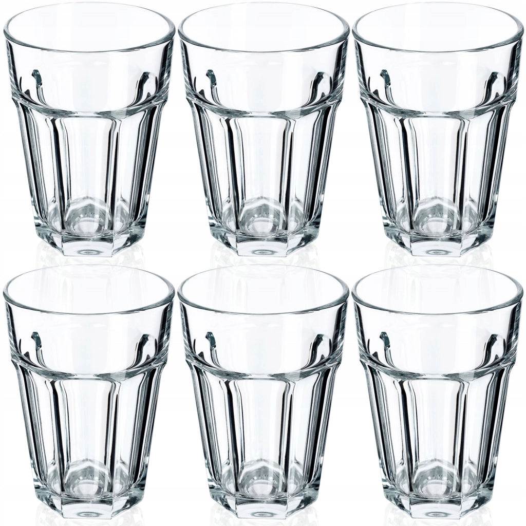 Set di 6 bicchieri alti KADAX da 370 ml per succhi e acqua.