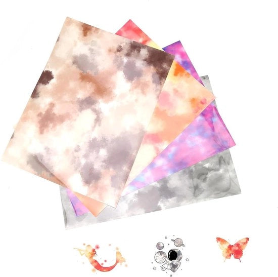 Folie per plotter per tessuto 4 pezzi 30 x 22 cm - folio tie-dye per trasferimento tessile - abbigliamento scarpe cappelli .