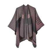Sciarpa da donna double-face, scialle caldo e spesso in jacquard in stile europeo e americano.