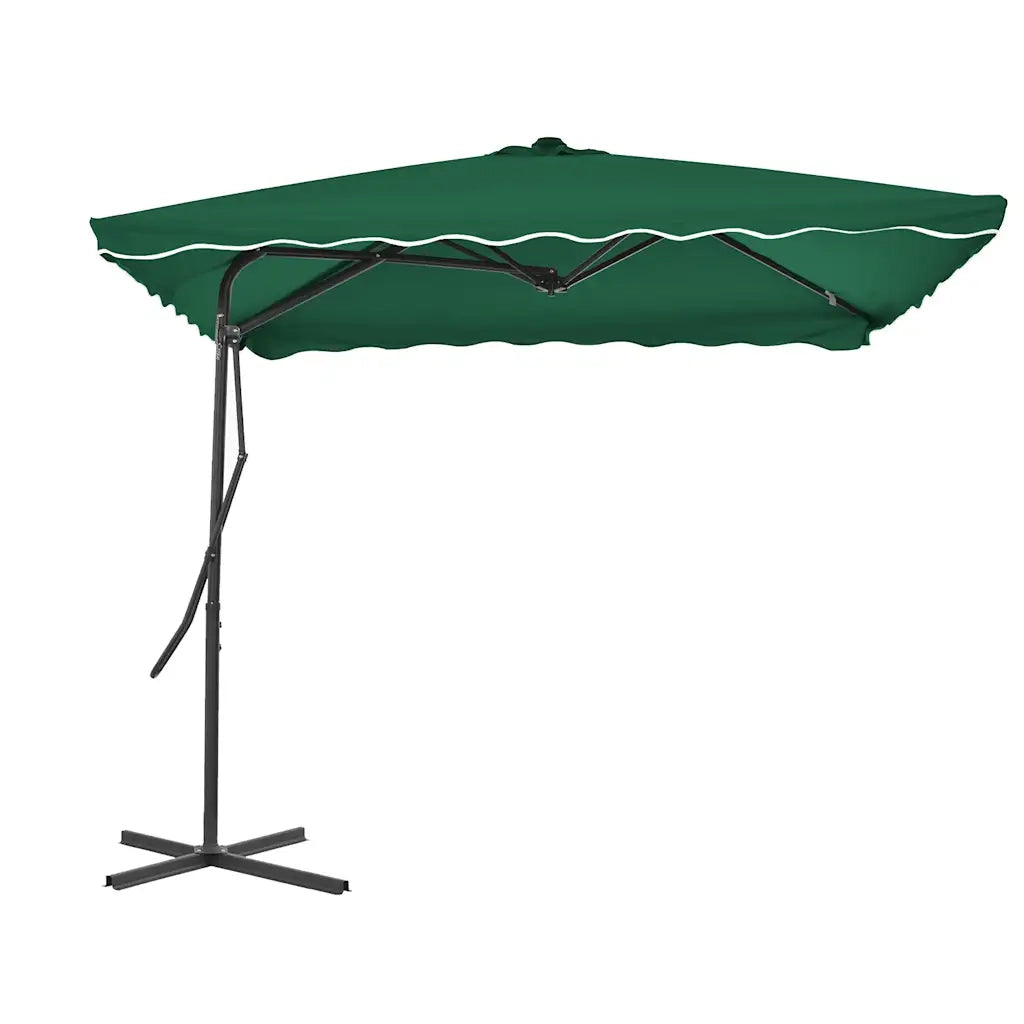 Ombrellone da Esterni-Ombrello da giardino con Palo in Acciaio 250x250 cm Verde