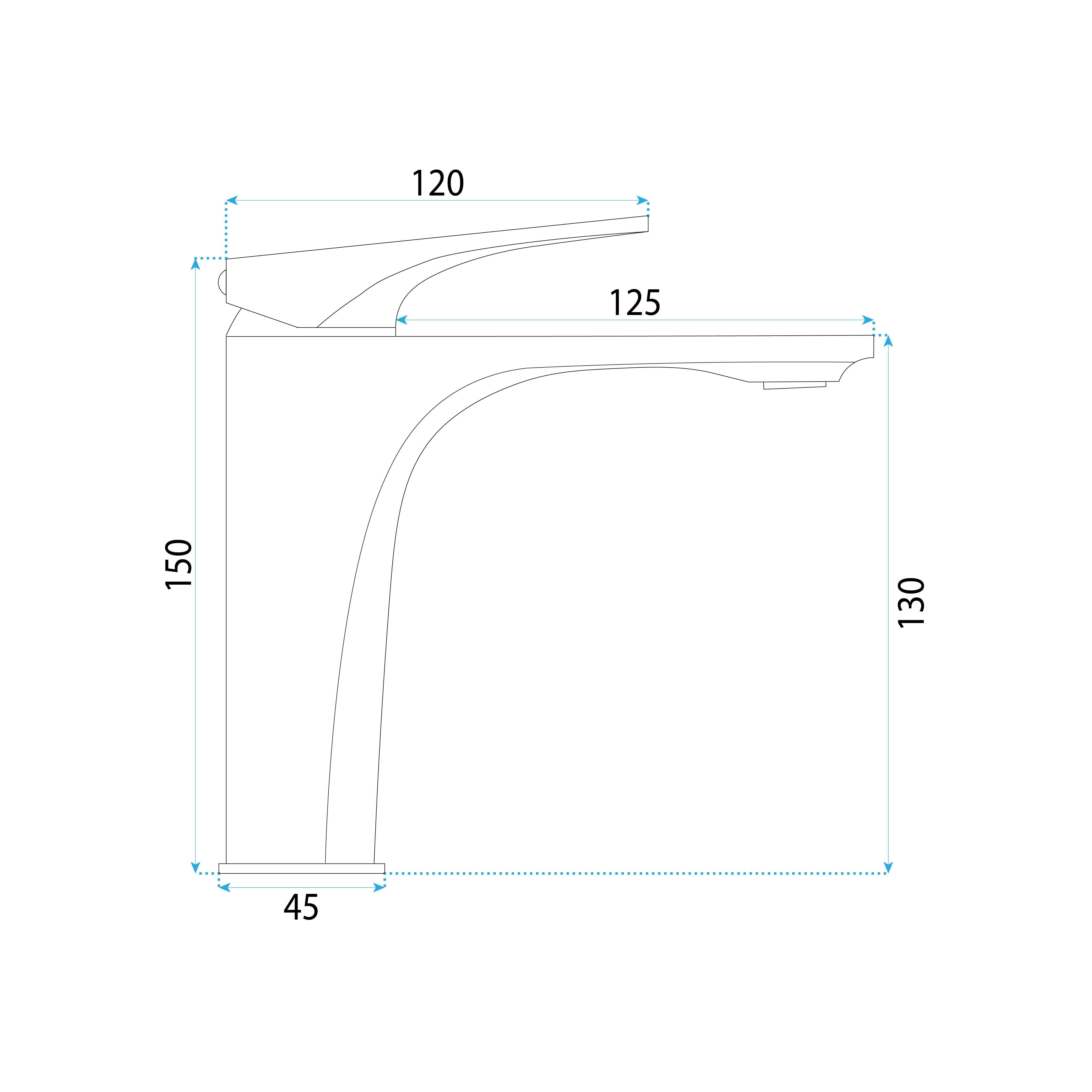 Rubinetto Da Lavabo Rea Joe Brush Gold Low