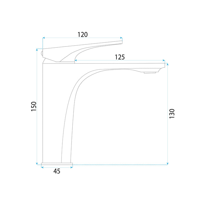 Rubinetto Da Lavabo Rea Joe Brush Gold Low