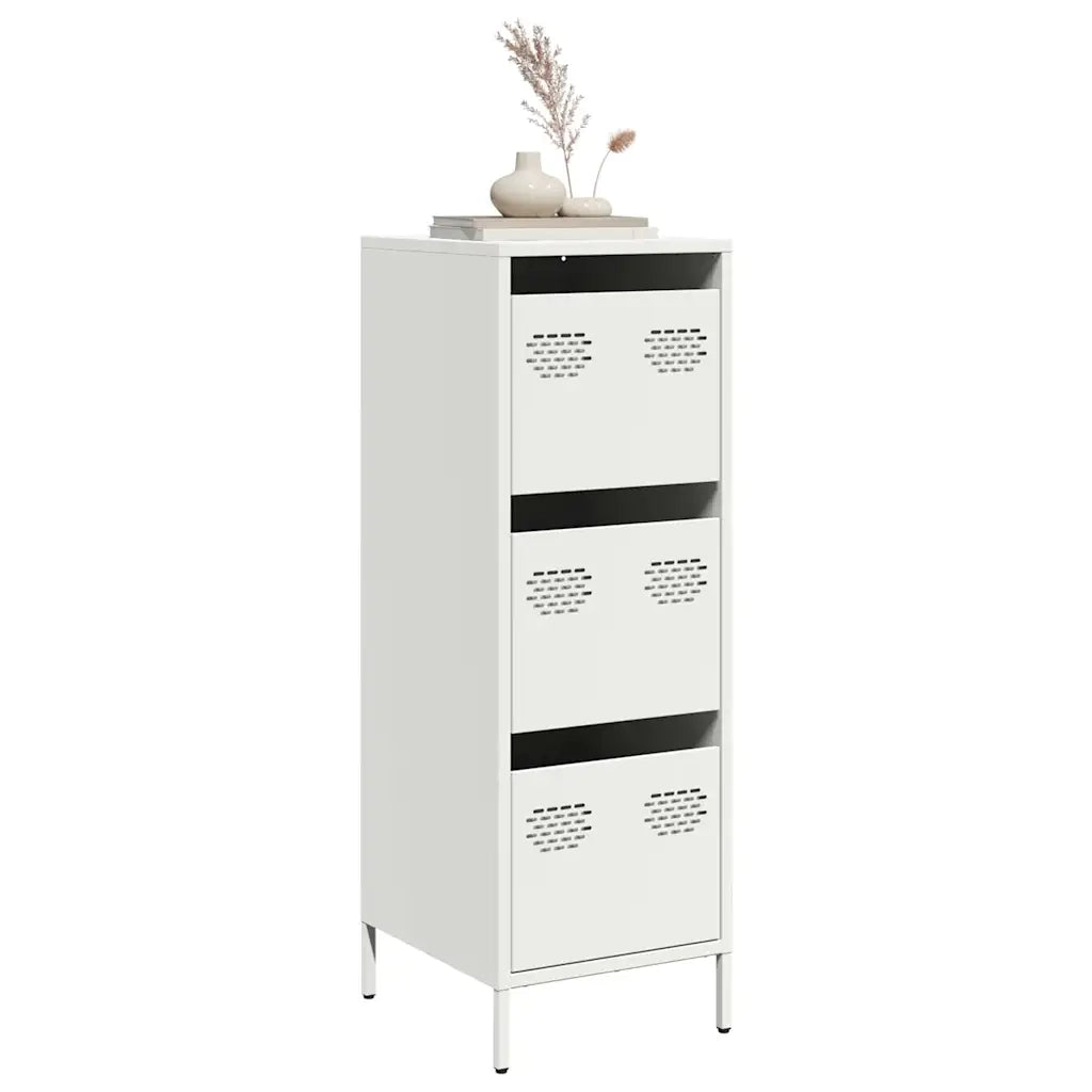 Credenza Bianca 39x35x103,5 cm in Acciaio