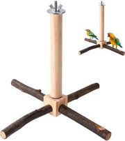 Accessori per volatili - Stelo per uccelli in legno rotante - Giocattolo per uccelli - Becco per pappagalli - Accessori per gabbie - Per piccoli/grandi uccelli - 1 set con palo centrale - Giocattoli per uccelli