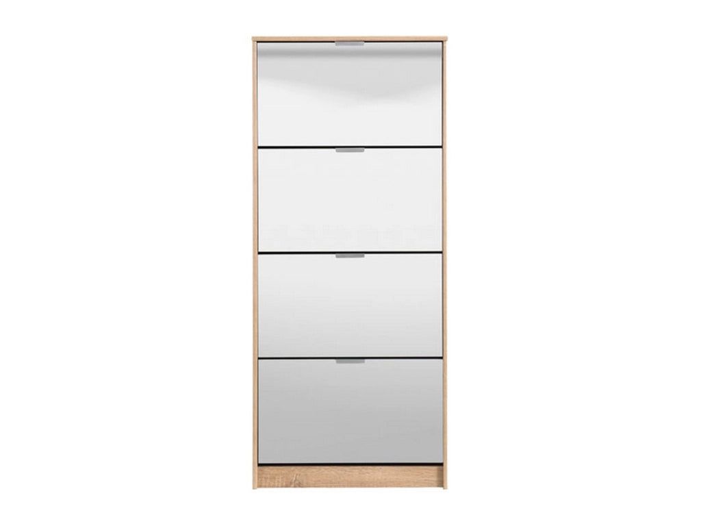 Mobile Portascarpe Pentone, Scarpiera 8 Ripiani, 67x28x155.5h cm Marrone Rovere