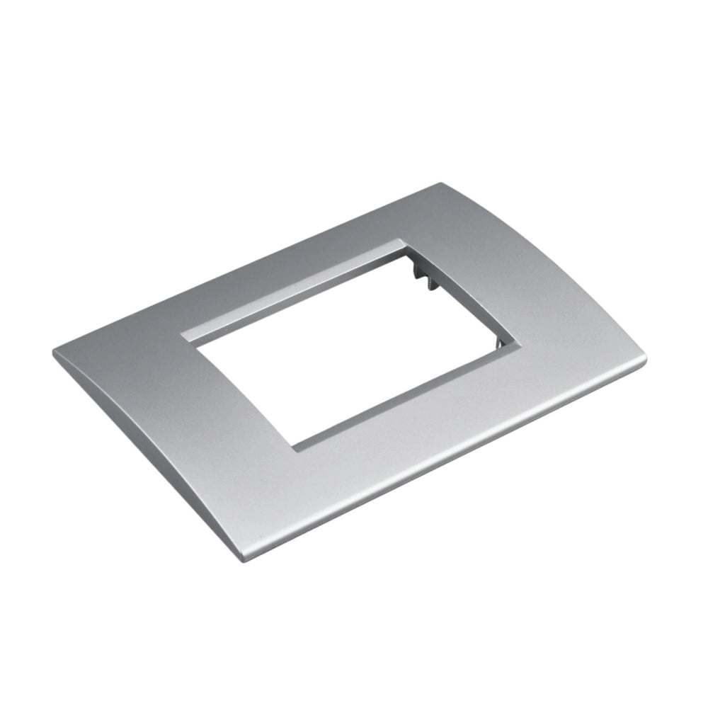 Placca Plastica Quadrata MBL 3M Grigio Compatibile Bticino Living BLN89306