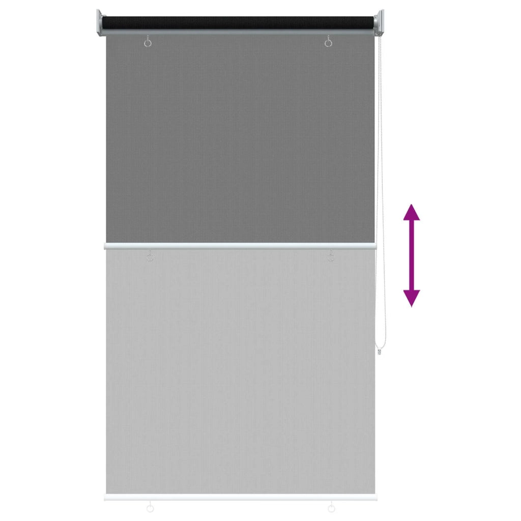 Tenda a Rullo Esterno Blocco UV 90% Nero 80 x 230 cm HDPE 42036078