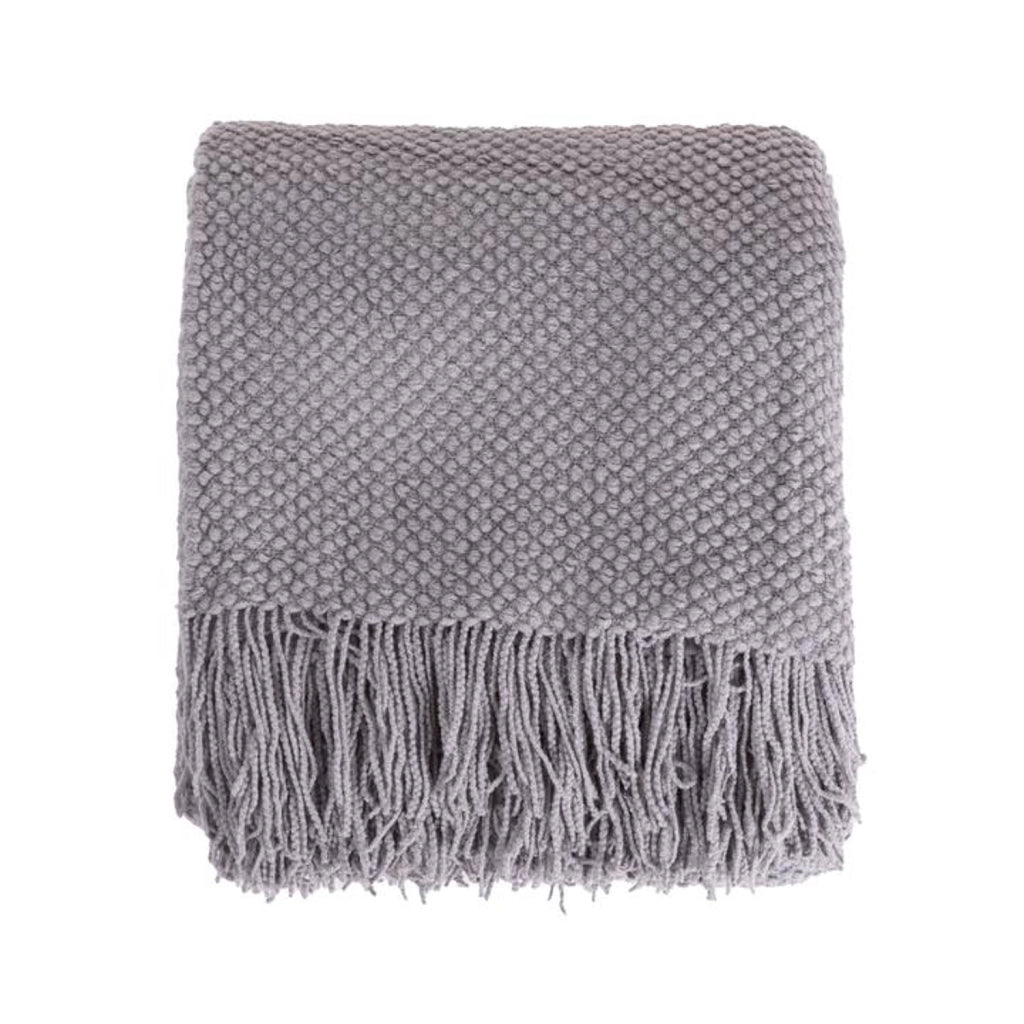 Coperta a quadri grigio chiaro 130x170cm DENARLA