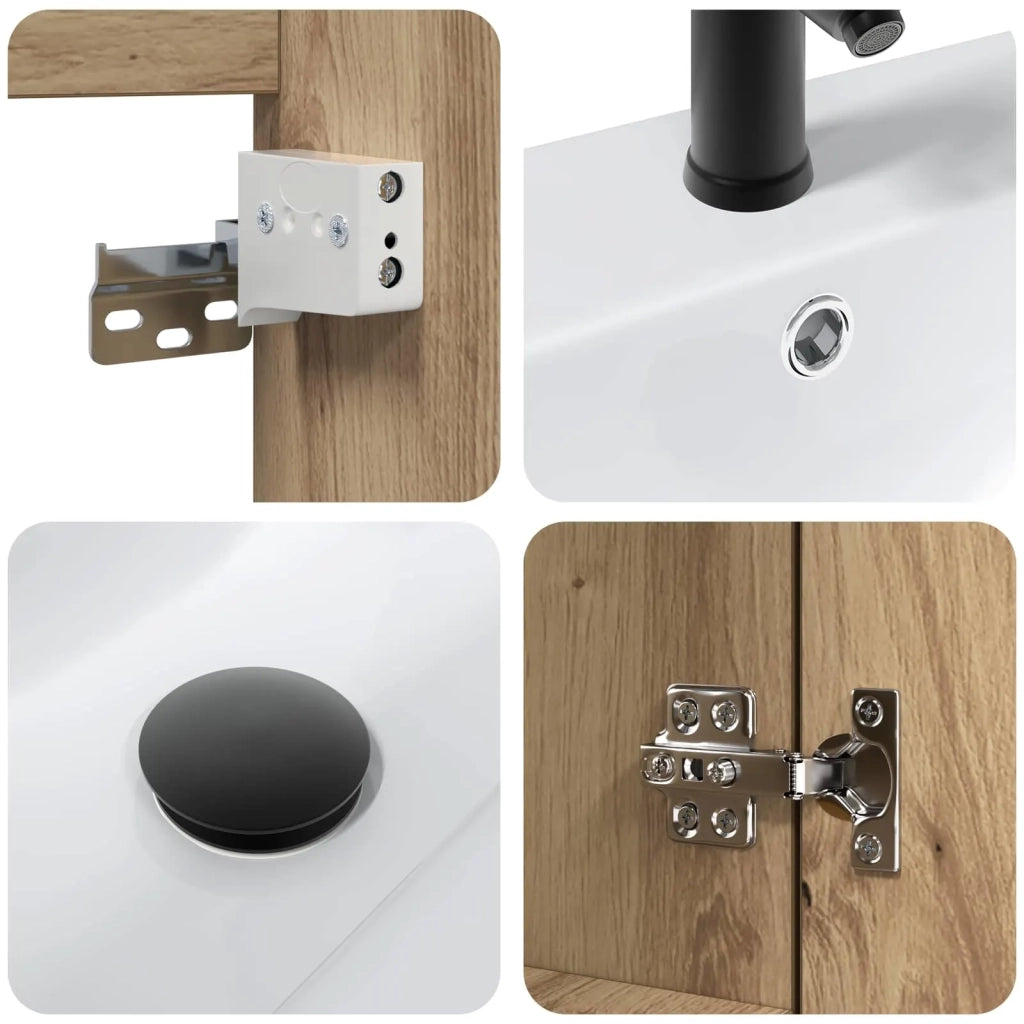 Mobile bagno con rubinetto Rovere Artigianale 61 x 40 x 74,5 cm
