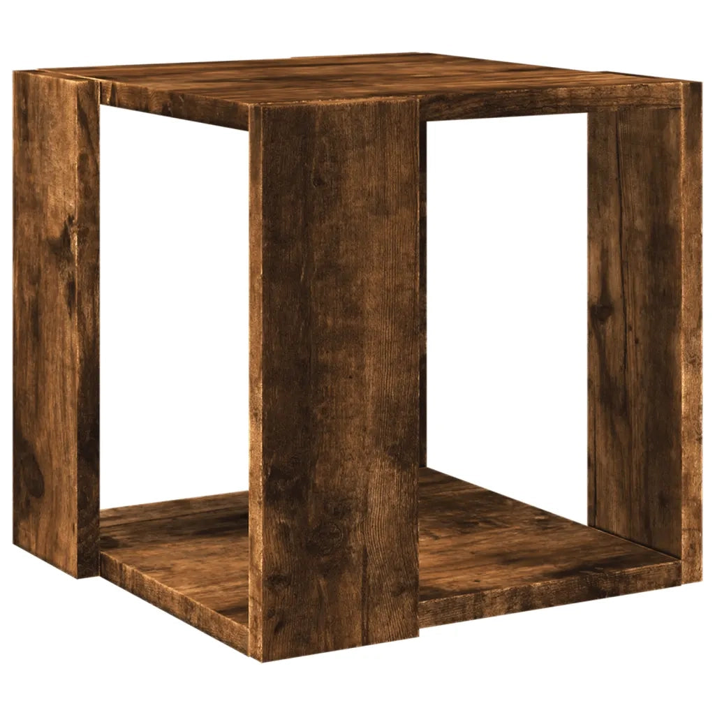 Tavolino da Salotto Rovere Fumo 32x32x30 cm Legno Multistrato 848147