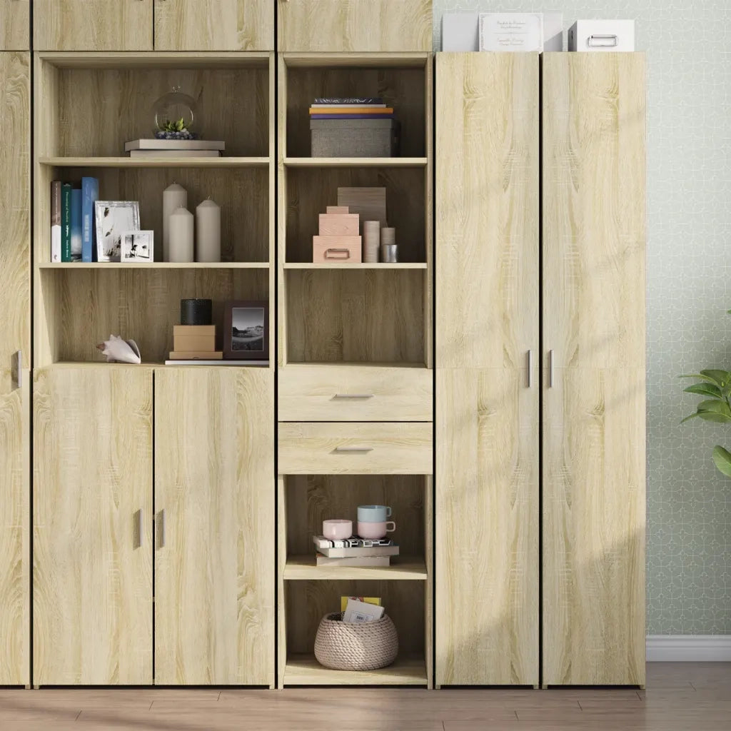 Credenza | Madia | Buffet da pranzo | Armadio da pranzo Rovere Sonoma 45x42,5x185 cm in Legno Multistrato