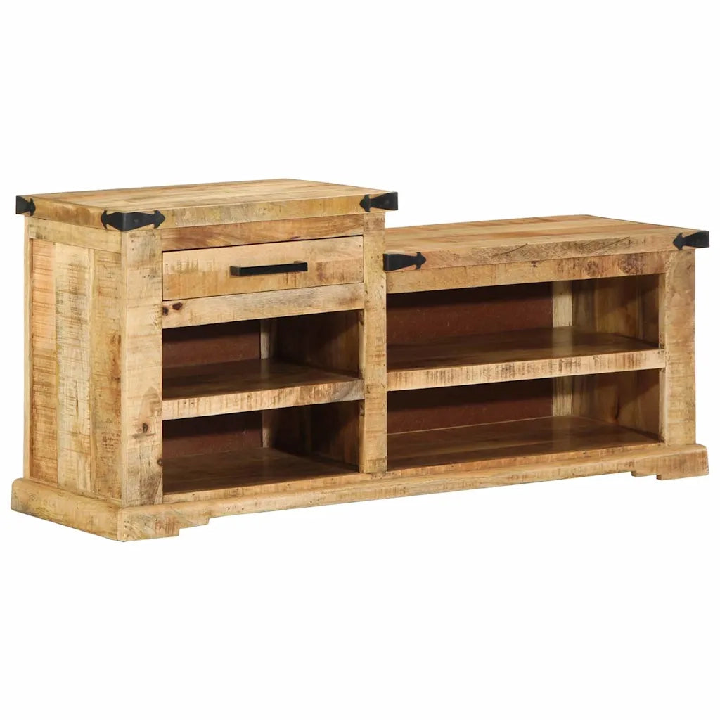 panchina con cassetto Marrone 110 x 35 x 50 cm Mango Grezzo CFW1779879