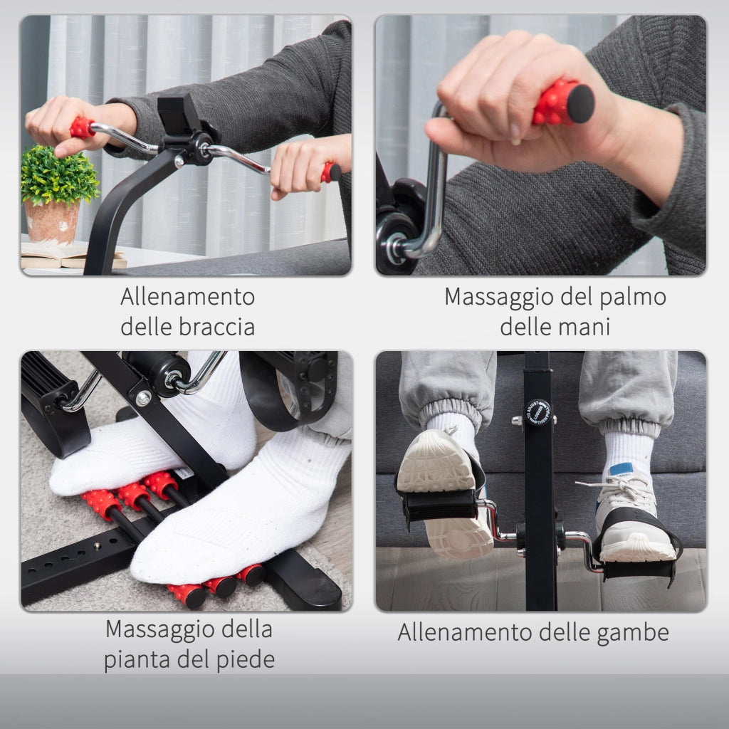 Easycomfort Pedaliera per Braccia e Gambe con Schermo LCD, Altezza e Resistenza Regolabile, 56x44-56x75-97 cm