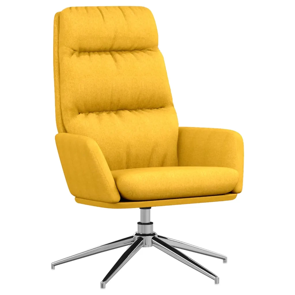 Sedia Rilassante Giallo Senape in Tessuto cod mxl 13972