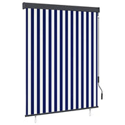 Tenda a Rullo per Esterni 140x250 cm Blu e Bianca