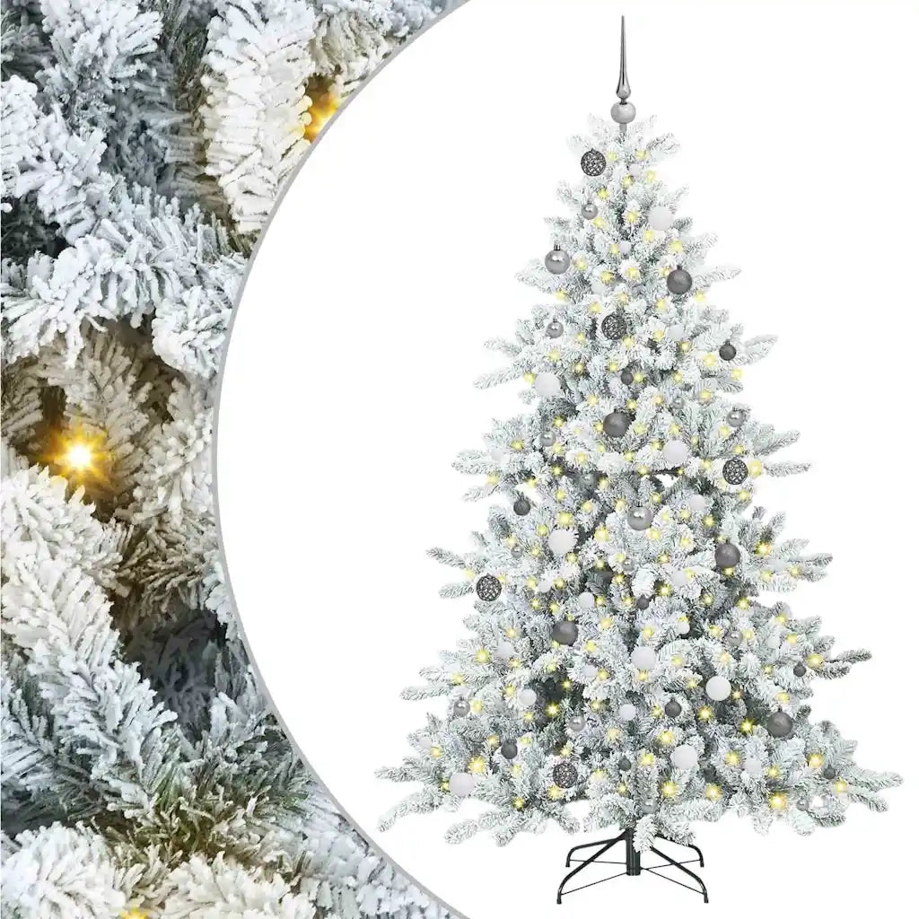 Albero di Natale Artificiale con Rami Pieghevoli Bianco 210 cm 3397730