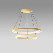 CRISEIDE S/2G - LAMPADARIO A SOSPENSIONE 2 LUCI ORO A LED 3000K 3800LM 75W(35W+40W) DIMMERABILE