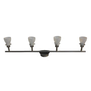 Stecca 4 Faretti con Vetro MAX 4X35W GU10 - Serie PARIGI ALEYAY