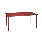 Tavolo da giardino in metallo 6-8 posti, 160cm, terra di siena