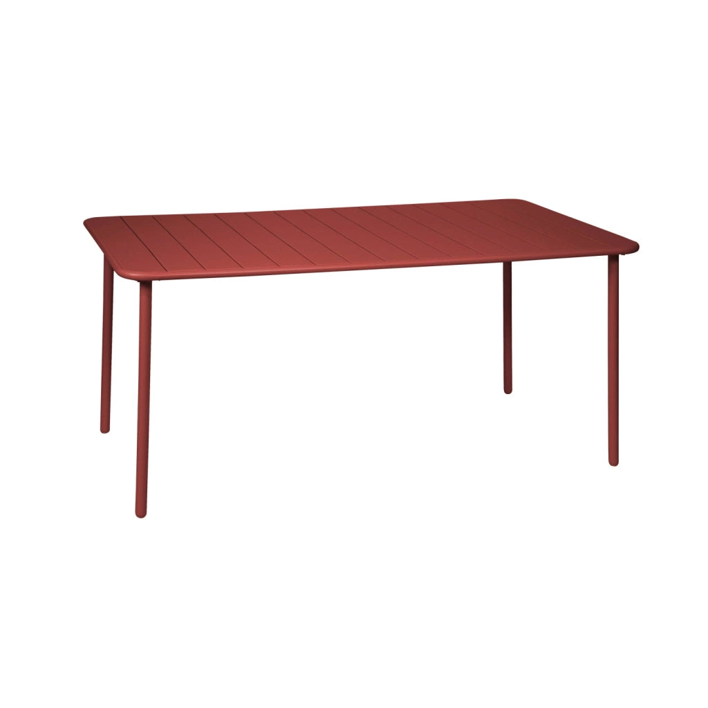 Tavolo da giardino in metallo 6-8 posti, 160cm, terra di siena