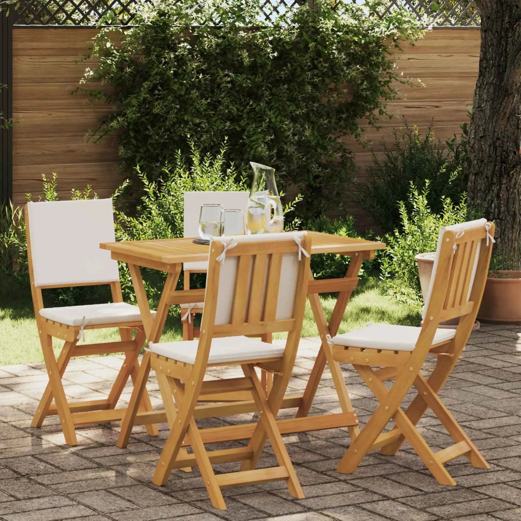 Sedie Bistro da Giardino 4 pcs Bianco Crema 38 x 46 x 85 cm 42028102