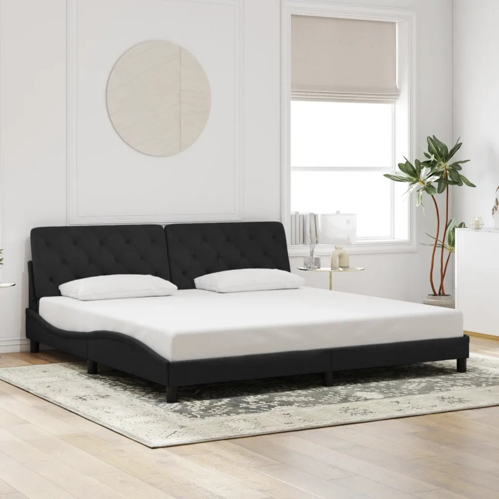Giroletto con Luci LED Nero 200x200 cm in Velluto