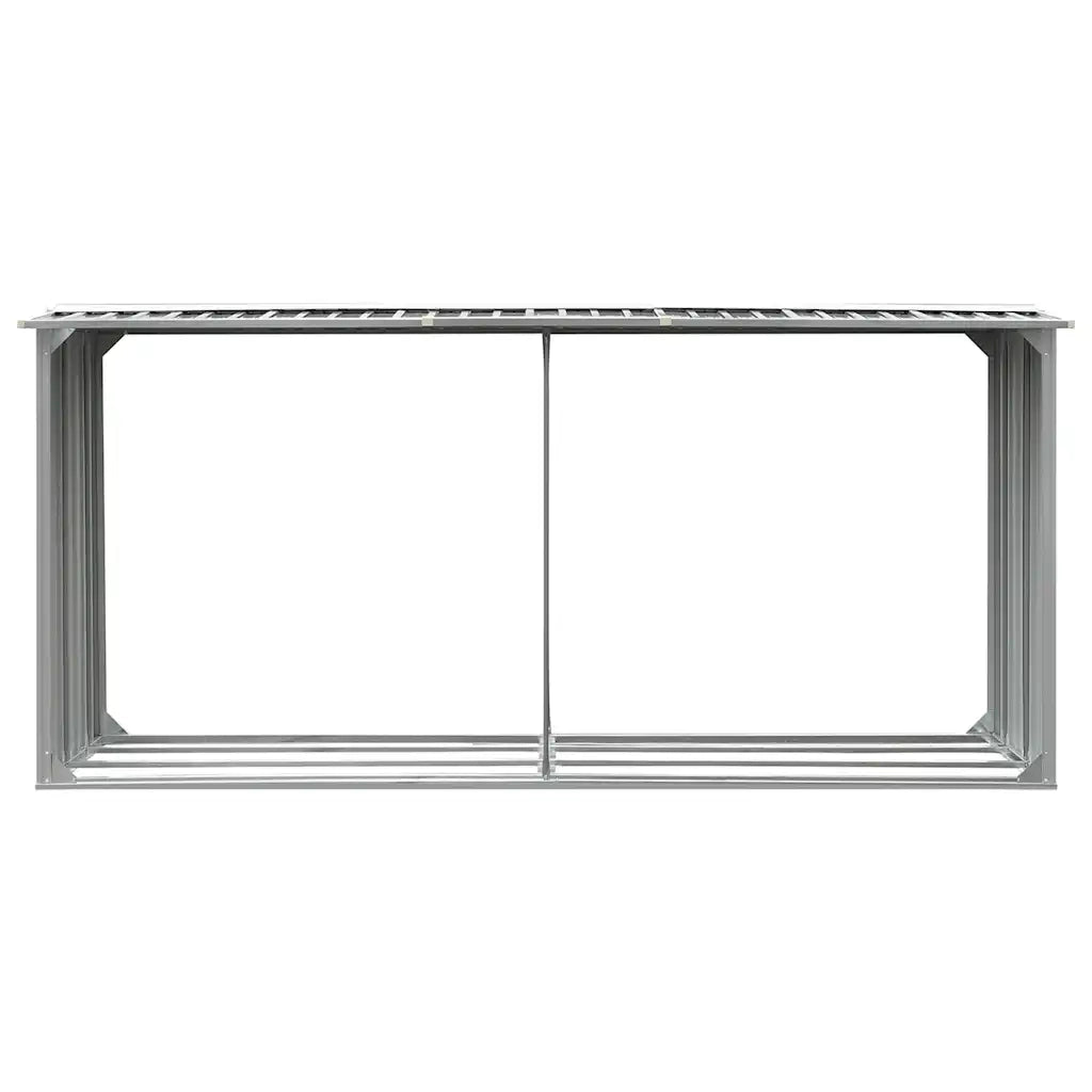 Capannone da Giardino in Acciaio Zincato 330x92x153cm Grigio 44860