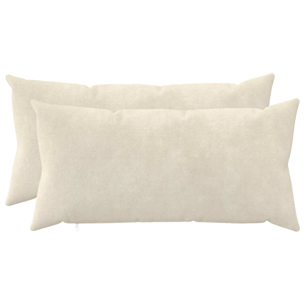 Federa 2 pcs HEERLEN Crema 40 x 70 cm Fleece in microfibra 909589