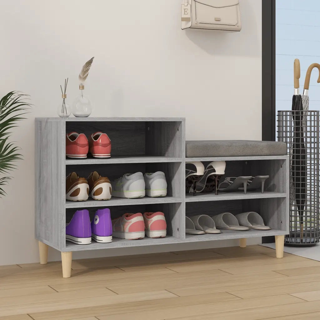 Scarpiera | Mobile per scarpe Grigio Sonoma 102x36x60 cm in Legno Multistrato