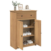 Scarpiera PANAMA 80x40x114 cm Legno Massello di Pino 4016391