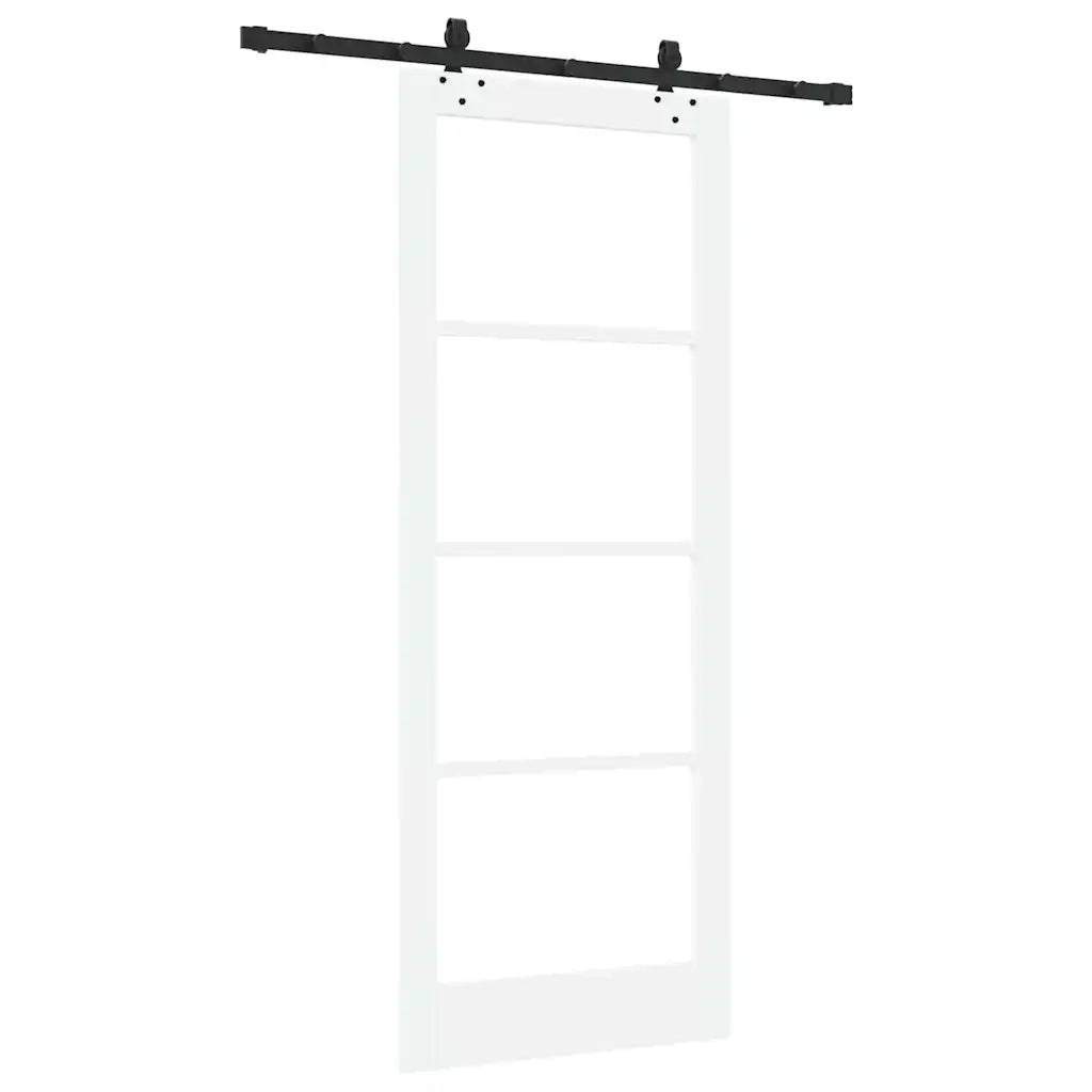 vidaXL Porta Scorrevole Bianco 83 x 211 cm Legno e metallo