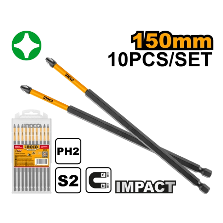 SET 10 PZ CACCIAVITI BIT 150 MM