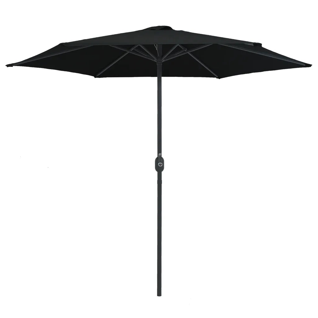 Ombrellone da Giardino con Palo in Alluminio 270x246 cm Nero 47350