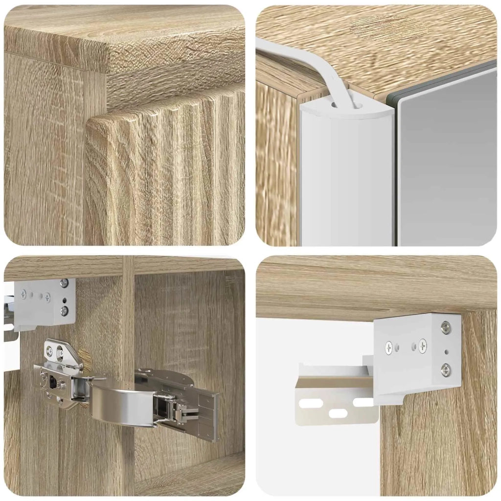 Set di mobili per il bagno 6 pcs Rovere Sonoma 3407169