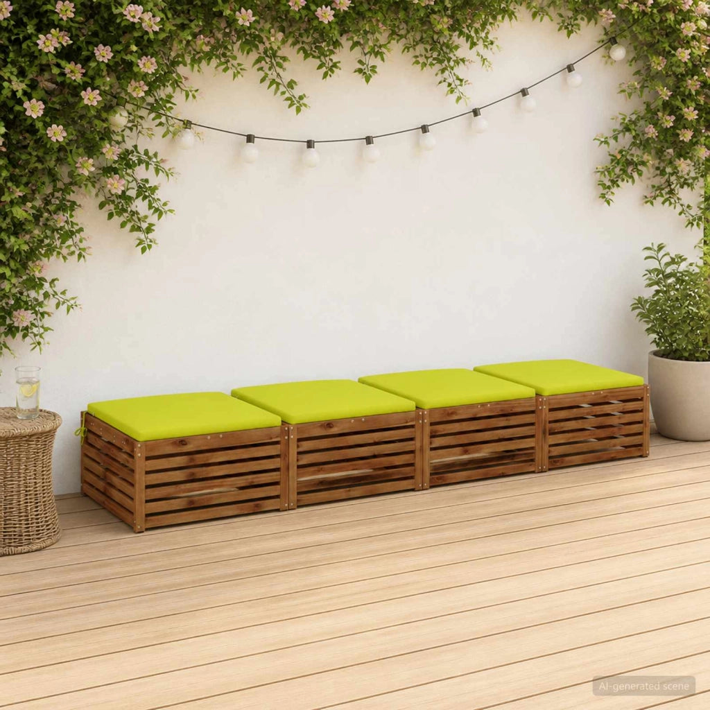 Cuscini per Sedia in 4 Pezzi SOEST 4 pz 100% Poliestere 944788