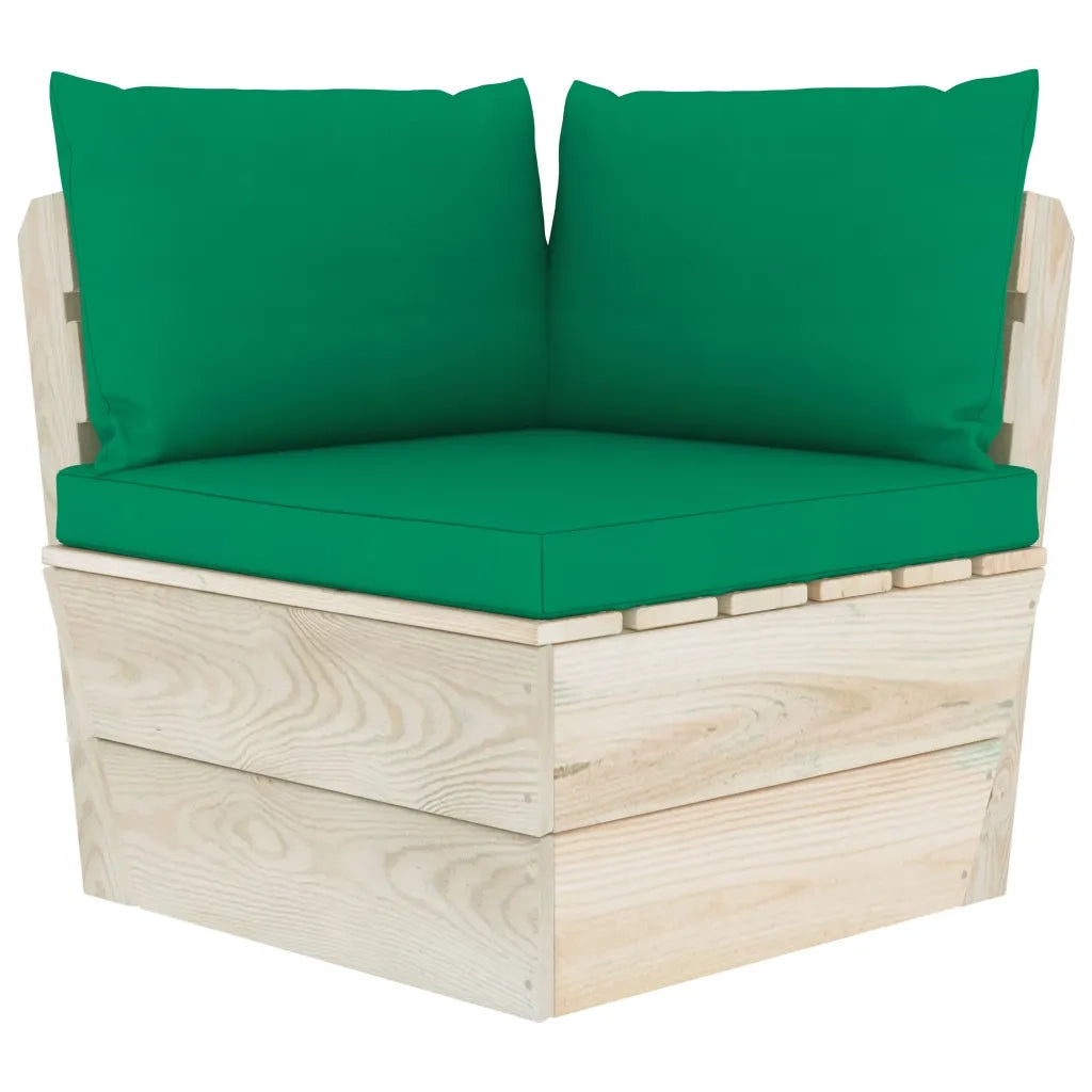 Divano da Giardino a 2 Posti su Pallet con Cuscini Legno Abete 3063389