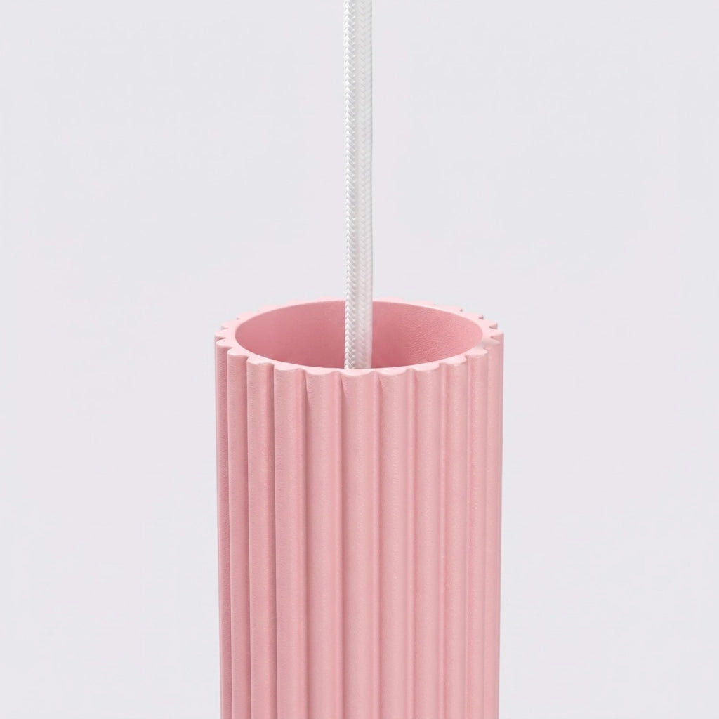 Lampada a sospensione KARBON 3P rosa
