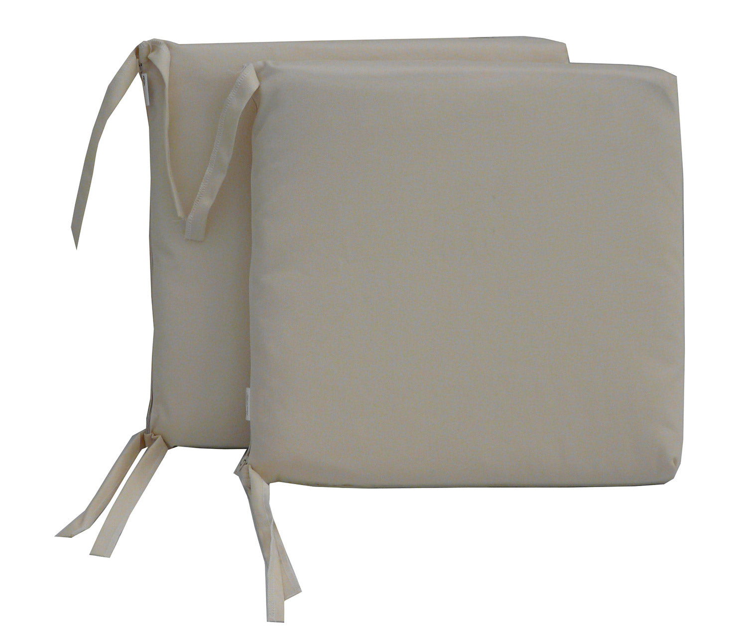 Set 2 Cuscini per Sedia da Giardino 40x40x5 cm in Dralon Allegro Ecru