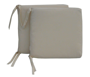 Set 2 Cuscini per Sedia da Giardino 40x40x5 cm in Dralon Allegro Ecru