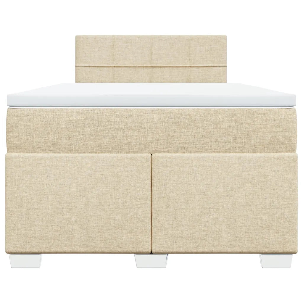 Giroletto a Molle con Materasso Crema 120x200 cm in Tessuto 3285860