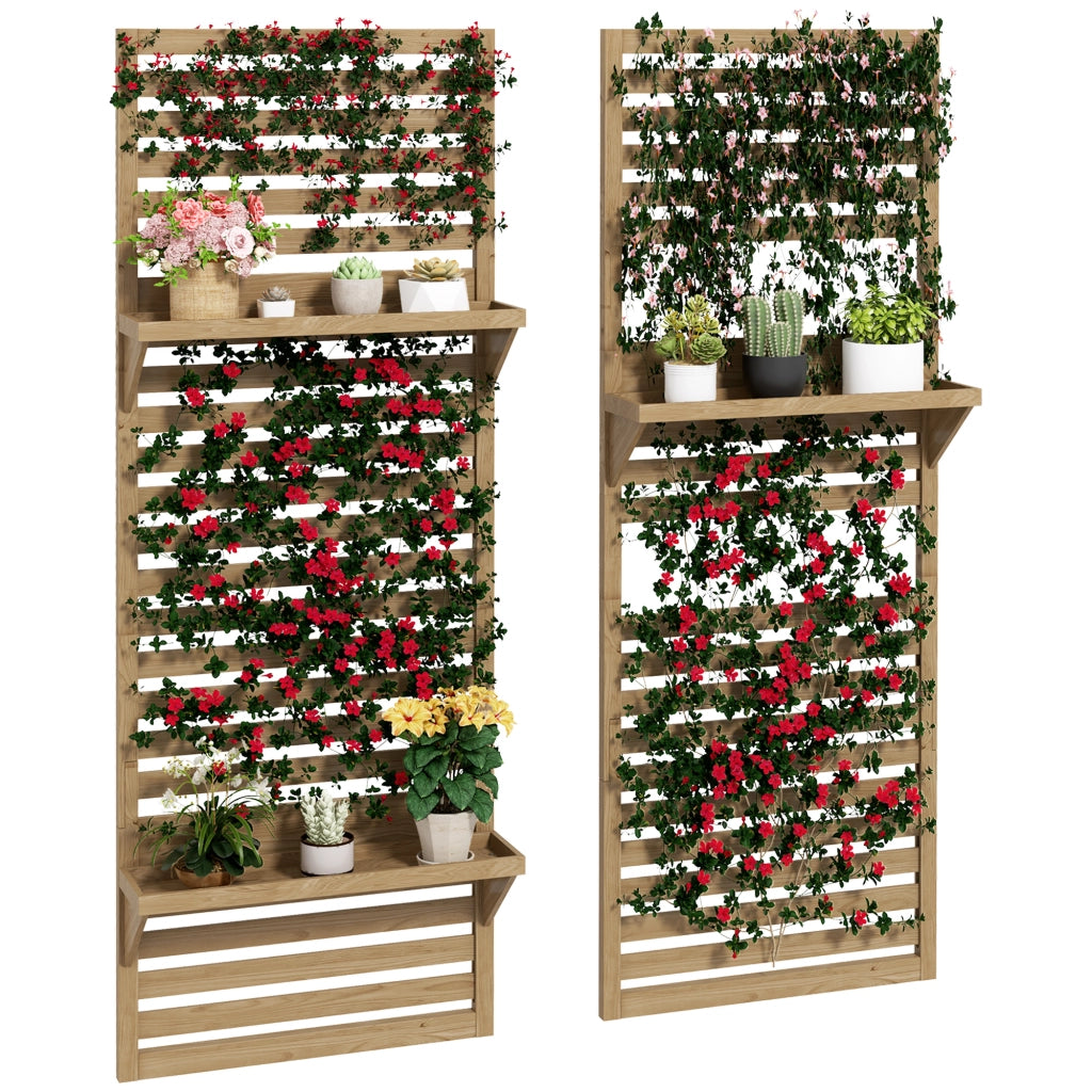 Mobile da bagno con ripiani e griglia ¨C zephmum ¨C legno naturale 60x18x170 cm