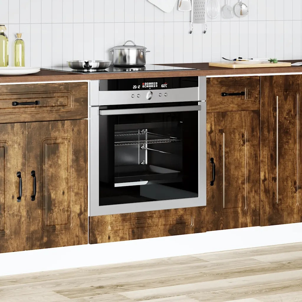Pensile da cucina | Armadio per Forno Kalmar Rovere Fumo in Legno Multistrato